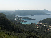 Udsigt fra Cafe Bella Vista, Paleokastritsa