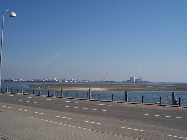 Esbjerg Havn set fra Fan