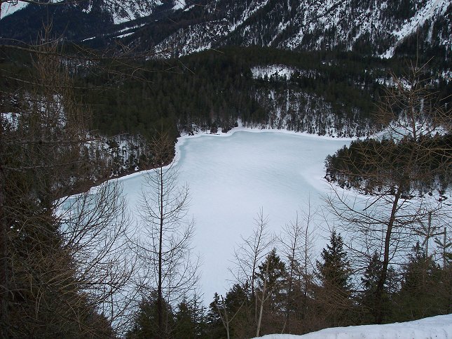 'Blindsee' ved Restaurant Zugspitzblick som man kommer forbi, nr man krer gennem Fernpass i strig.