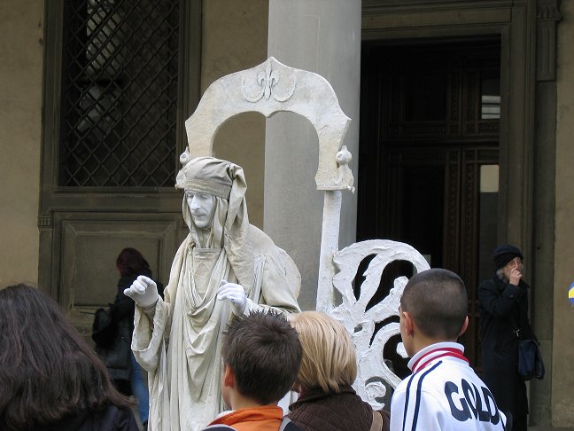 Levende 'statue' i Firenze.