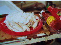 Dagens hjdepunkt - Fisk og ris med ketchup og Piri-Piri